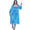 Casual Women Jumpsuit Two Piece Set Velvet Jumpsuit + Long Coat Solid Color Tracksuit Playsuit Set Clothes for Women Outfit