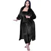 Casual Women Jumpsuit Two Piece Set Velvet Jumpsuit + Long Coat Solid Color Tracksuit Playsuit Set Clothes for Women Outfit