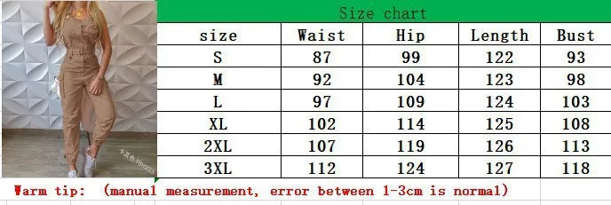 Women's Summer Loose Jumpsuit with Halter Collar Casual Workout Playsuits with Solid Pockets Cargo Pants and Long Rompers