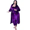 Casual Women Jumpsuit Two Piece Set Velvet Jumpsuit + Long Coat Solid Color Tracksuit Playsuit Set Clothes for Women Outfit